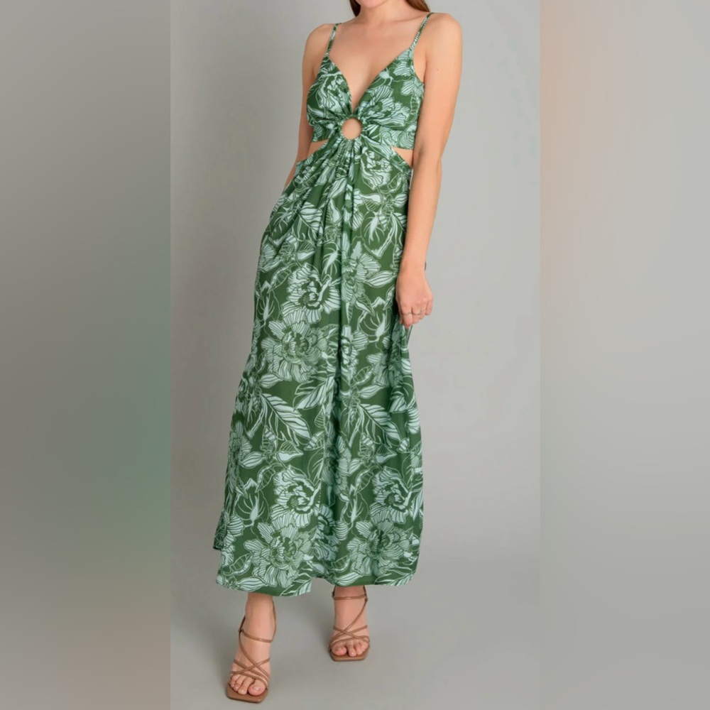 Midi Dress with Cut-Outs